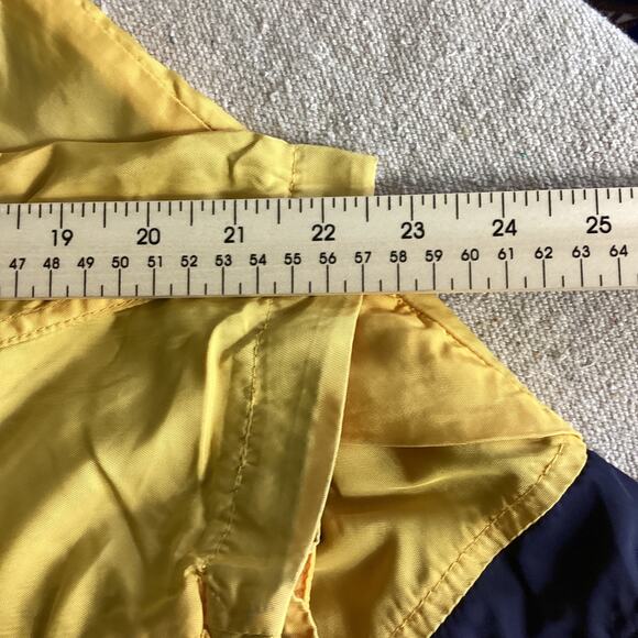 Eddie Bauer Vntg  Men Yellow Rain Jacket Vented  Lined  Zip Front  Mens Lrg  EUC - Picture 6 of 9